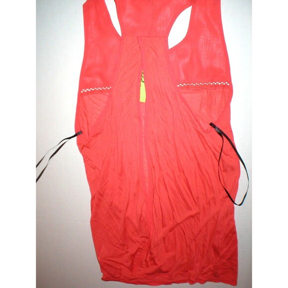 NWT New Sam Edelman Sleeveless Orange Top M Womens Open Split Back Soft Modal - Picture 3 of 4